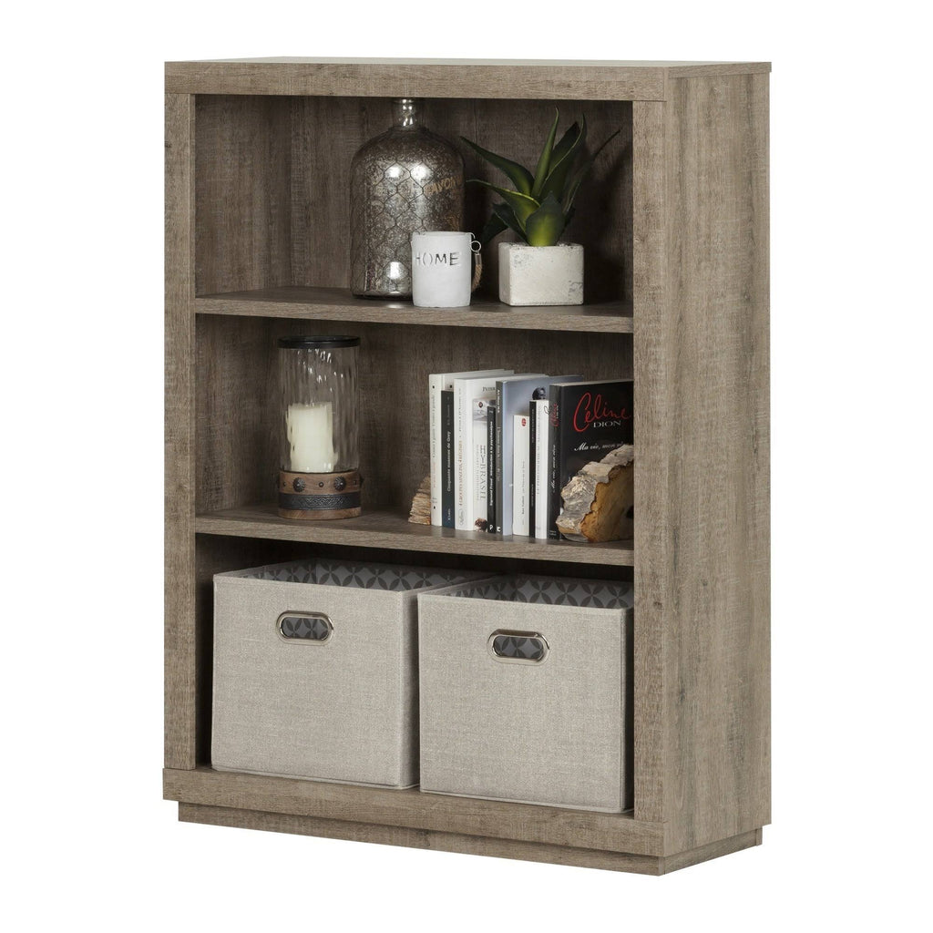 3 Shelf Weathered Oak Bookcase X39071