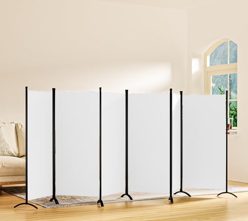 Black 6 Panel 6 ft Folding Room Divider R67721