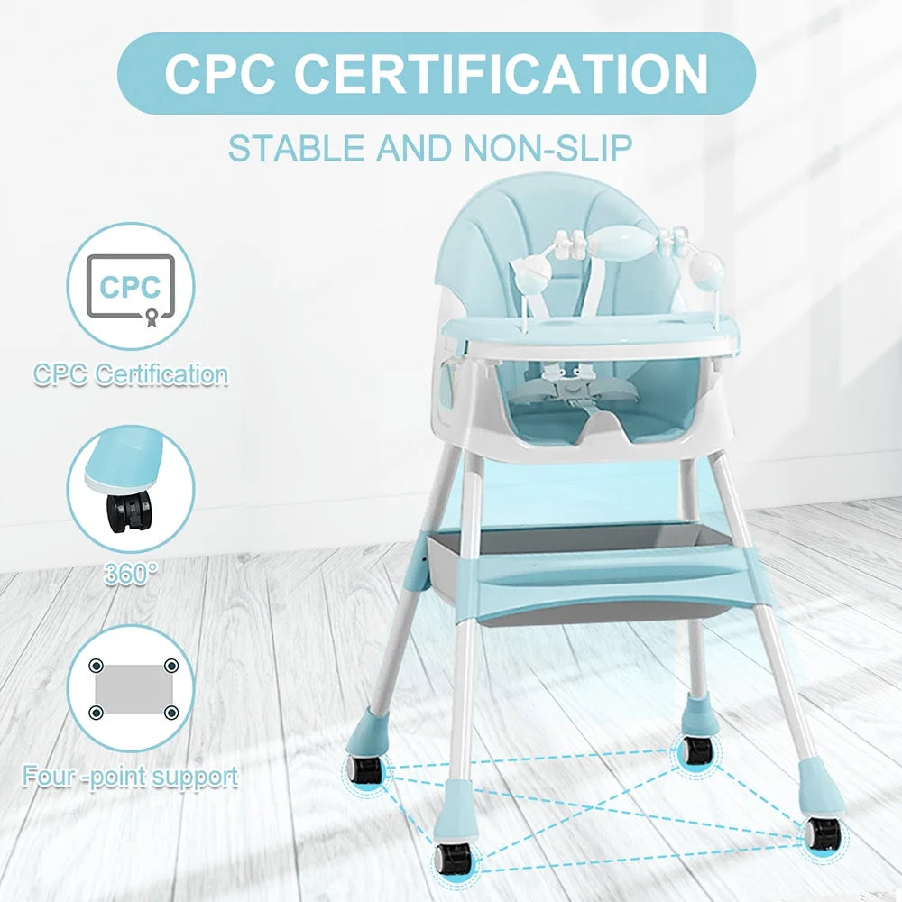 4-in-1 Baby High Chair Dark Blue T63034