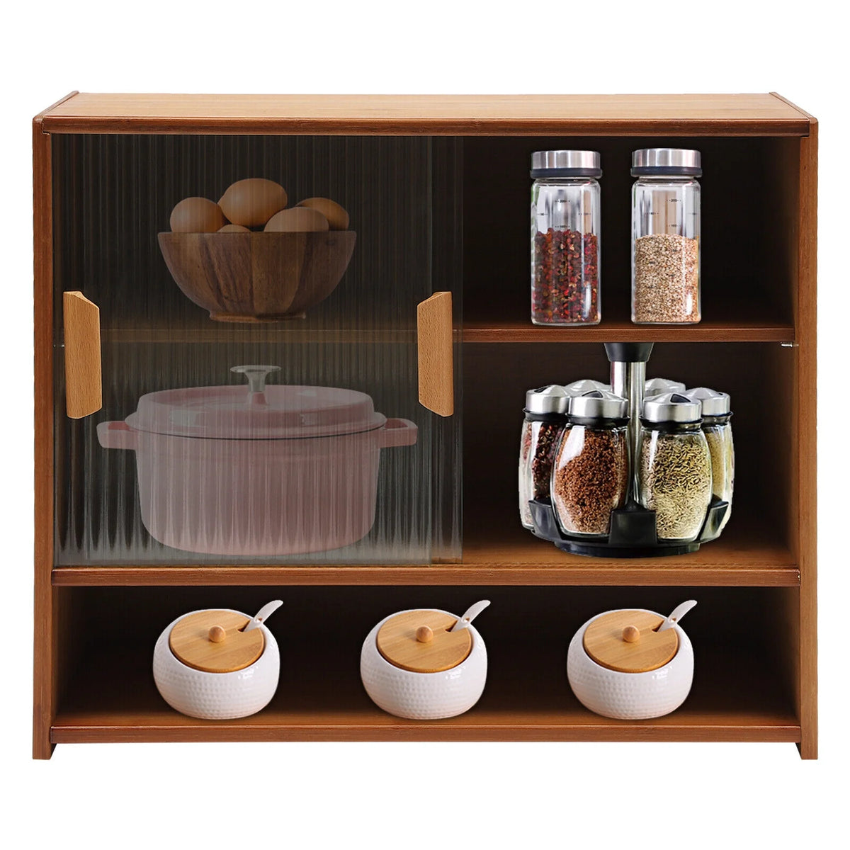Small Kitchen Cabinet Sideboard with Sliding Door I91191