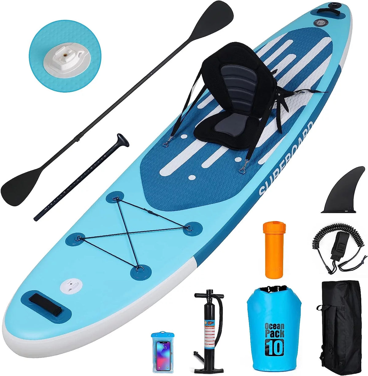 Inflatable Stand Up Paddle Board 11' with Backpack I261981