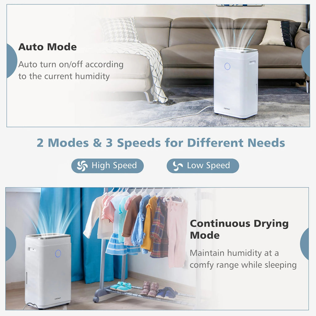 60-Pint Dehumidifier with 3-Color Digital Display S69951
