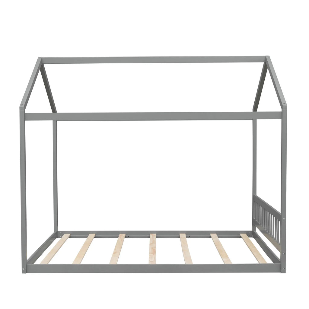 Queen Size Wood Tent Bed with Roof Z5511