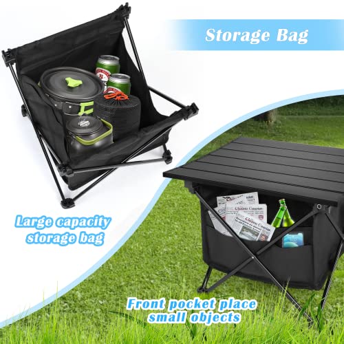 Portable Folding Aluminum Alloy Camping Table with Storage and Carry Bag G45919
