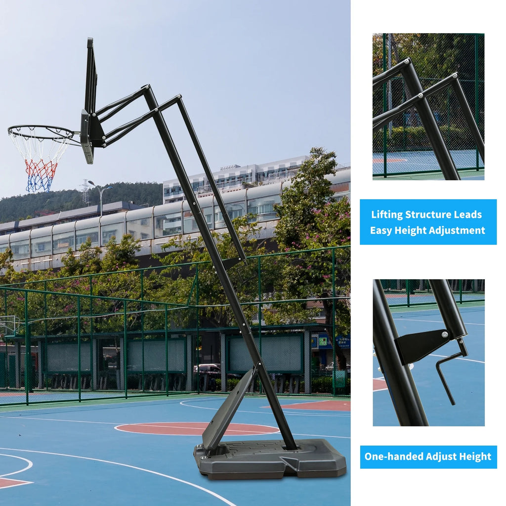 44" Portable Adjustable Basketball Hoop System with Wheels J607