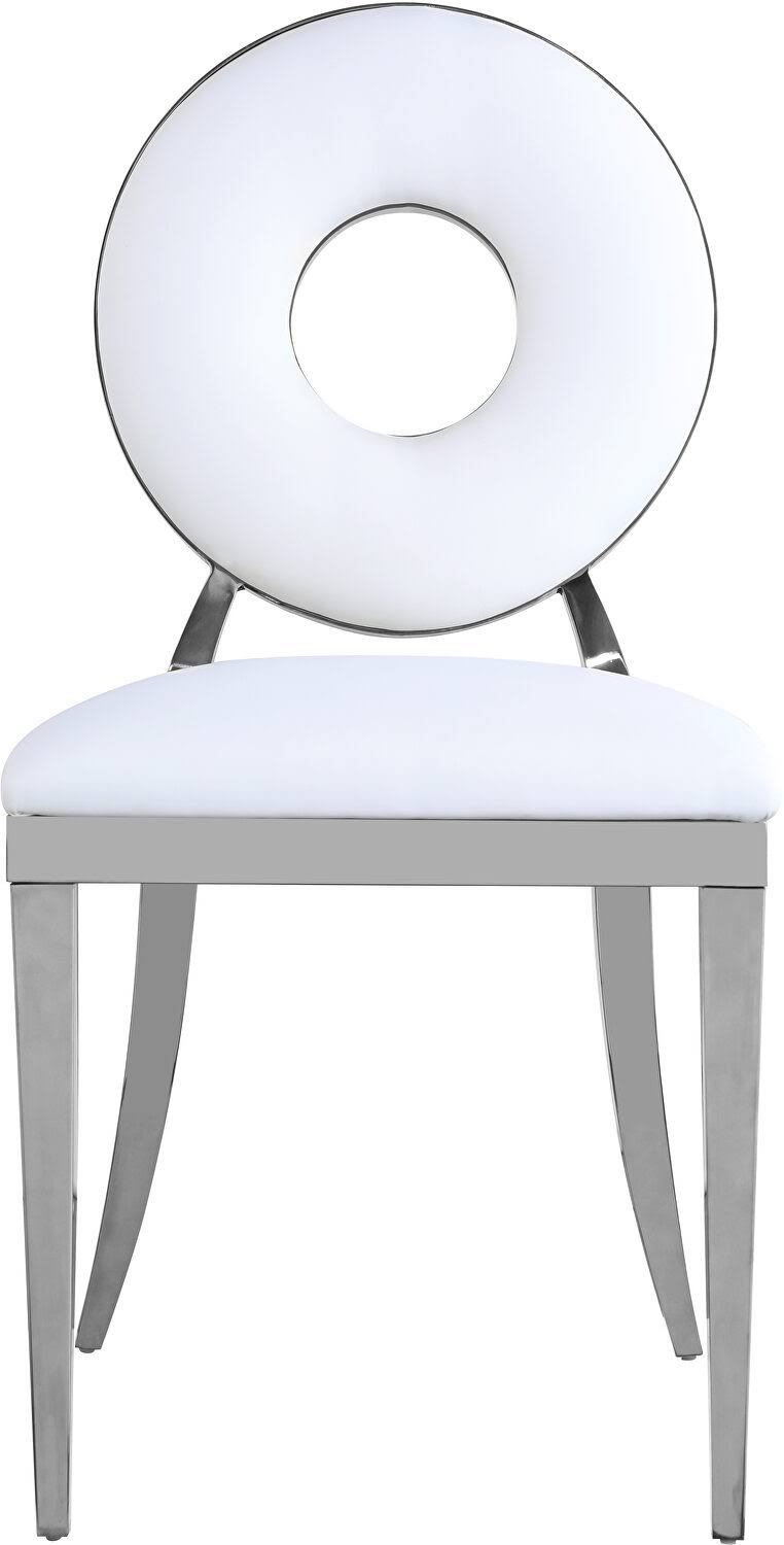 White Faux Leather Dining Chair Set of 2 P46560