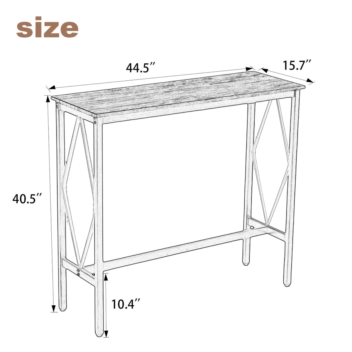 2-Tier Entryway Table with Open Shelf N5388