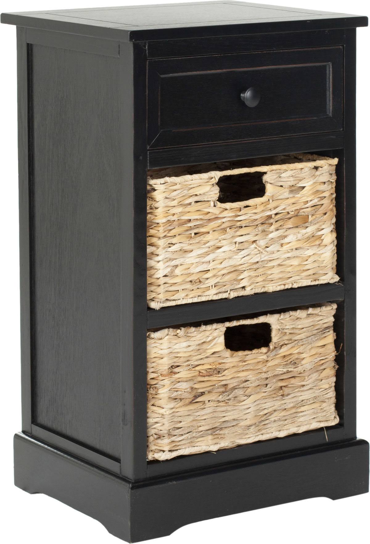 Black Storage Side Table Y607