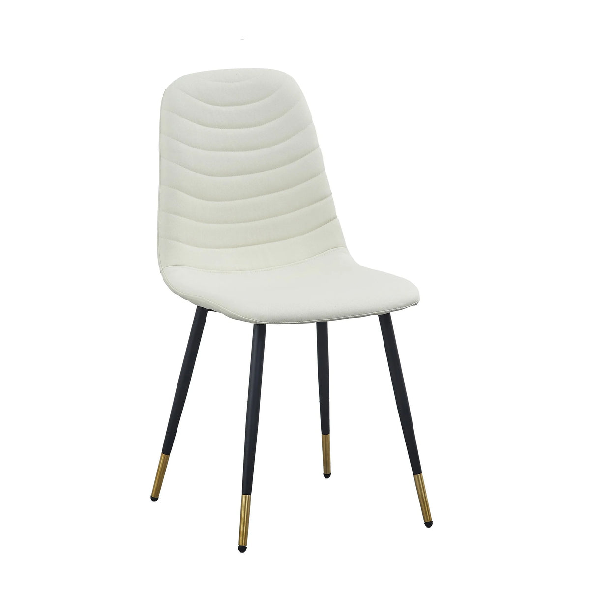 White Velvet Tufted Dining Chairs Set of 4 T934
