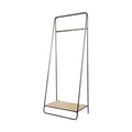 Black Metal & Wood Shelf Hall Tree F914159