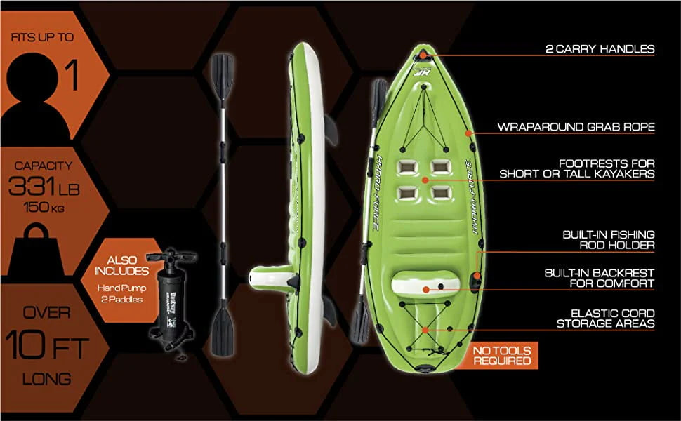 Inflatable Fishing Kayak with Pump and Paddle I542