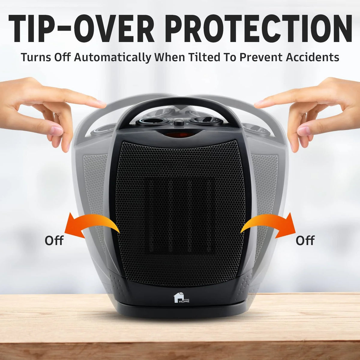 Portable Electric Space Heater 1500W/750W Oscillating T50123