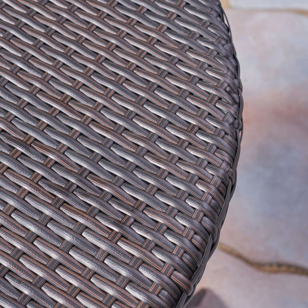 3-Piece Outdoor Wicker Fabric Bistro Set D1303
