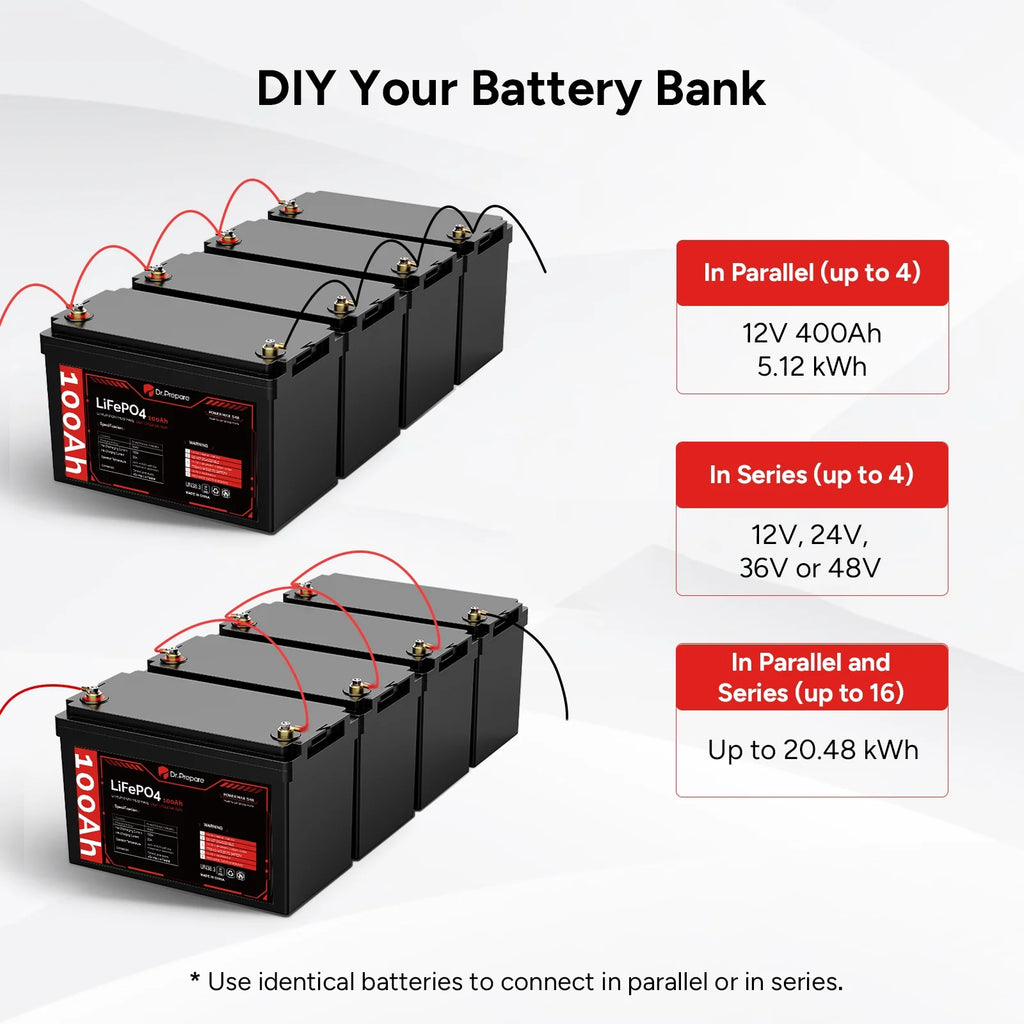 12V 100Ah LiFePO4 Lithium Deep Cycle Battery K450
