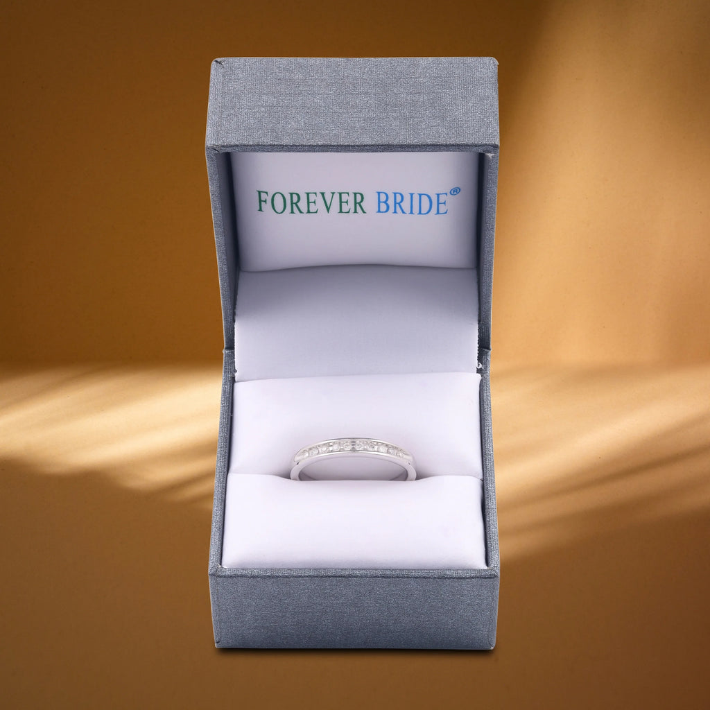 1/10 Carat Round Diamond Sterling Silver Band K2633