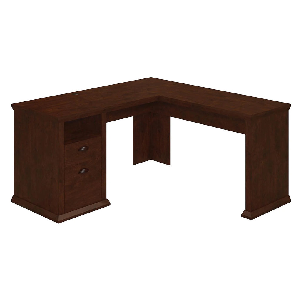 L Shaped Desk with File and Storage V429