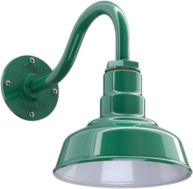 8 inch Dome 16 inch Gooseneck Outdoor Wall Mounted Barn Light X41161