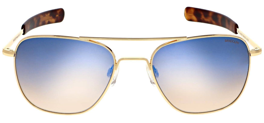 Aviator Bayonet Temple Sunglasses in Gold N308487