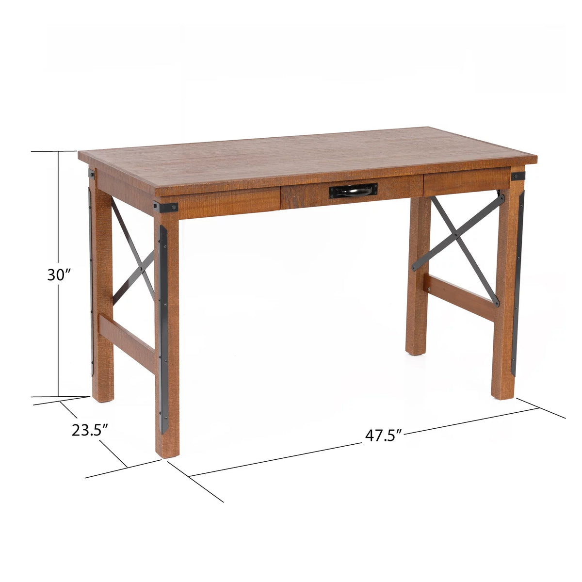 30 x 47.5 x 47.5 in Desk with USB Ports, File Cabinet and Machine Stand B28096