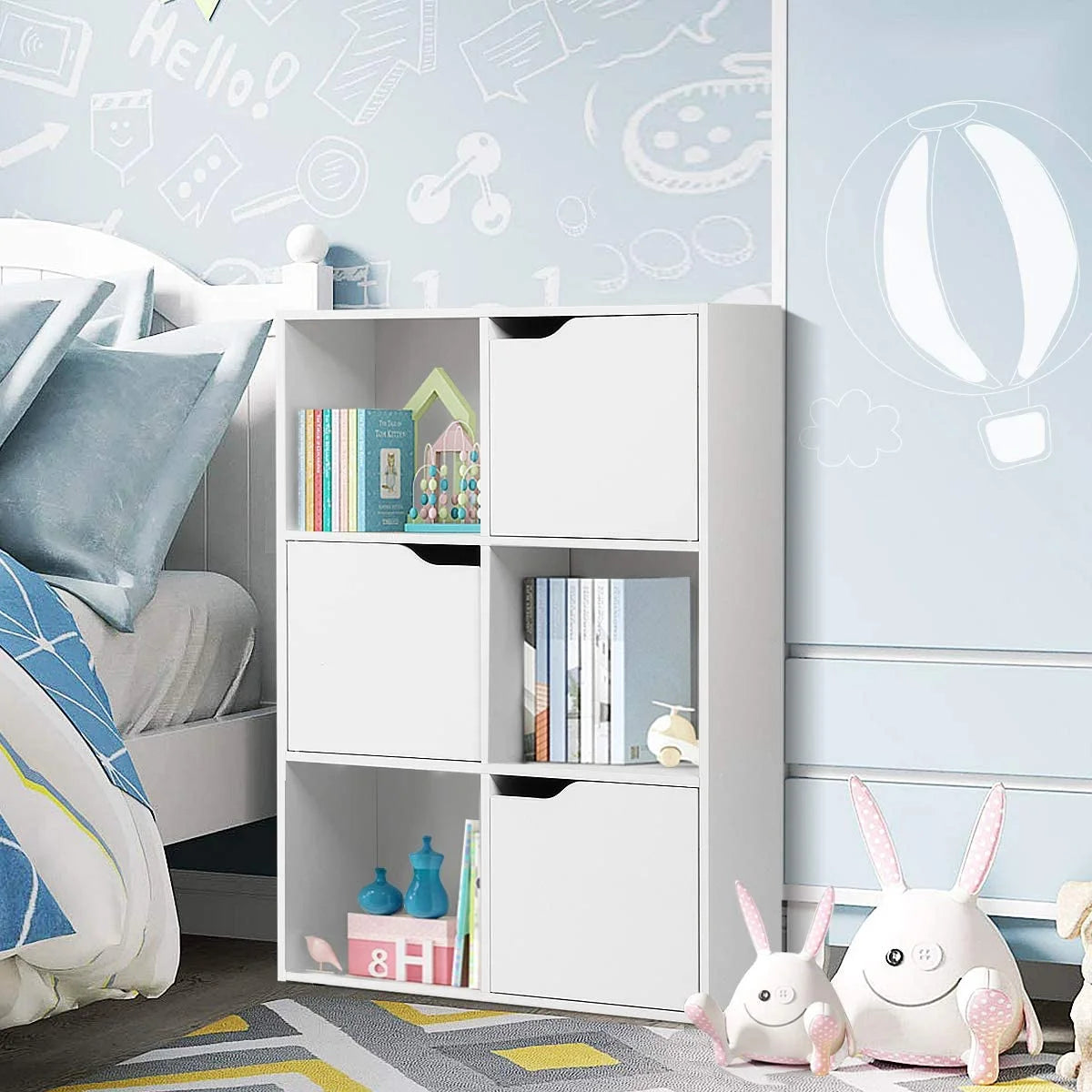 White 6-Cube Storage Organizer Cabinet N549