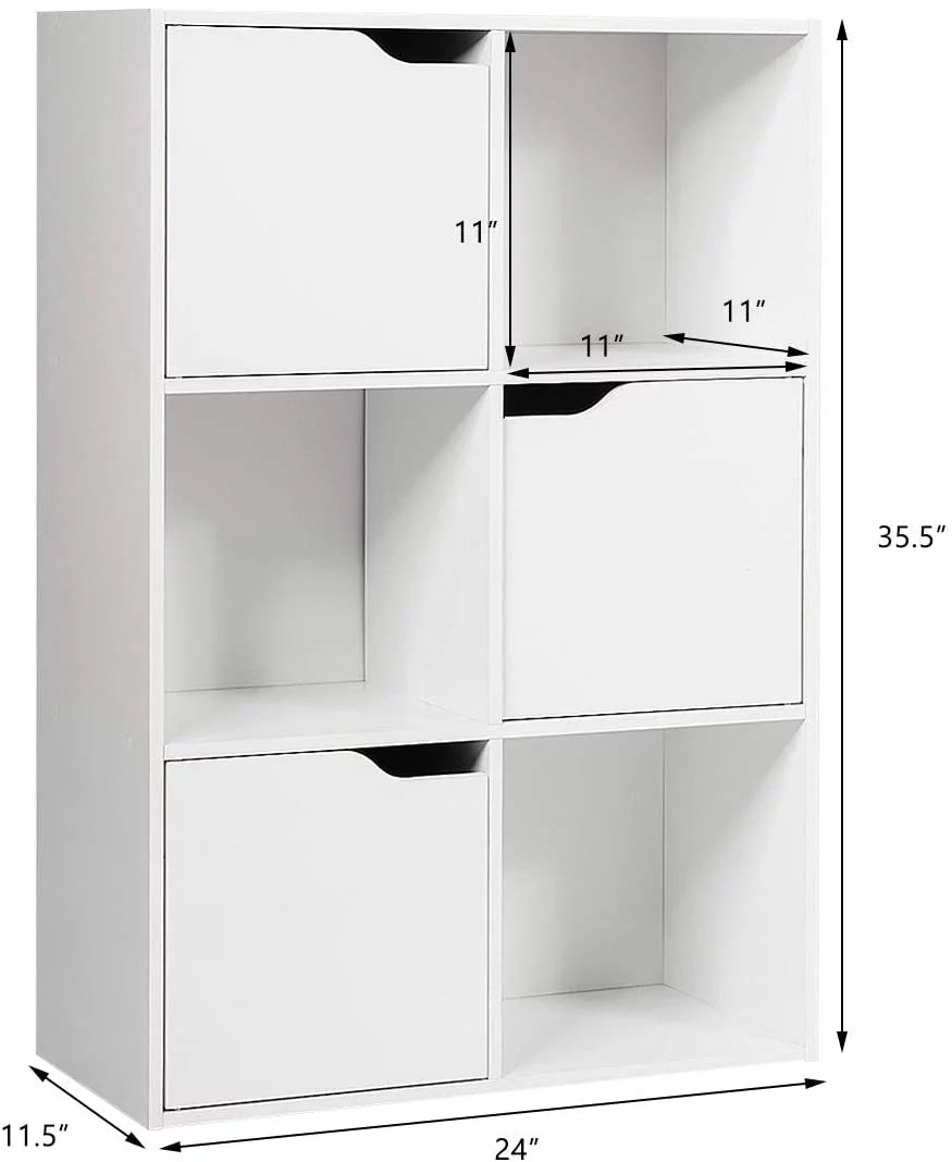 White 6-Cube Storage Organizer Cabinet N549