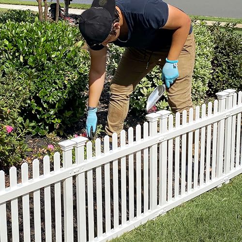 White Vinyl 3 Panels Garden Fence Kit O7437