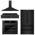 48 In. Black Stainless Steel 4-Piece Appliance Package W487