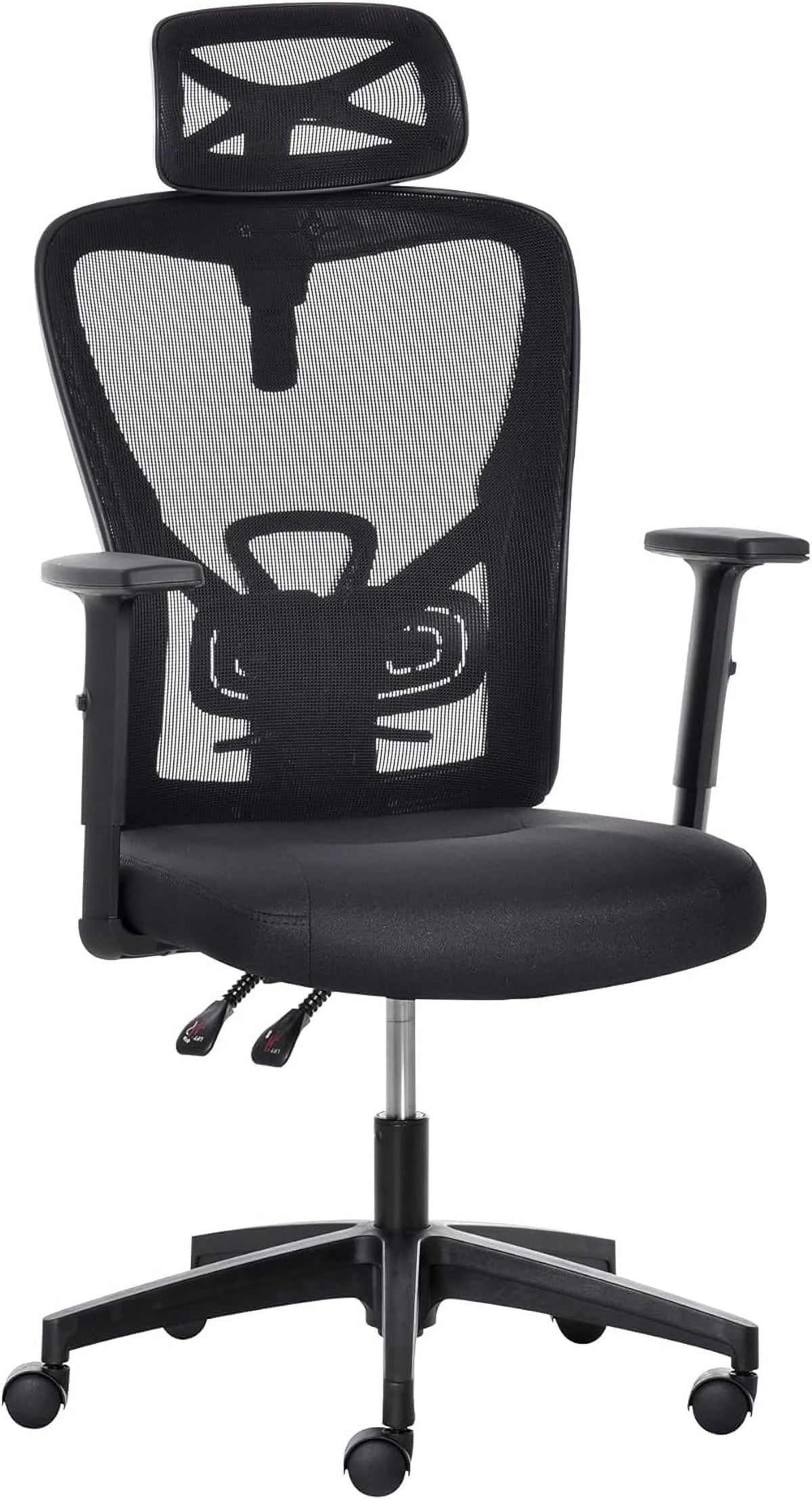 Black Ergonomic Mesh Office Chair with Lumbar Support D699