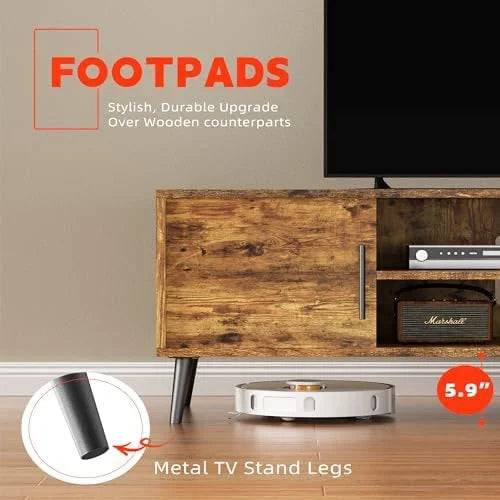 65 inch Wood TV Stand with Sliding Barn Doors U572