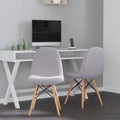 Set of 2 Gray Faux Shearling Accent Chair G809