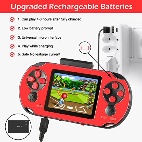 Blue Handheld Game with 230 Preloaded Games A33688
