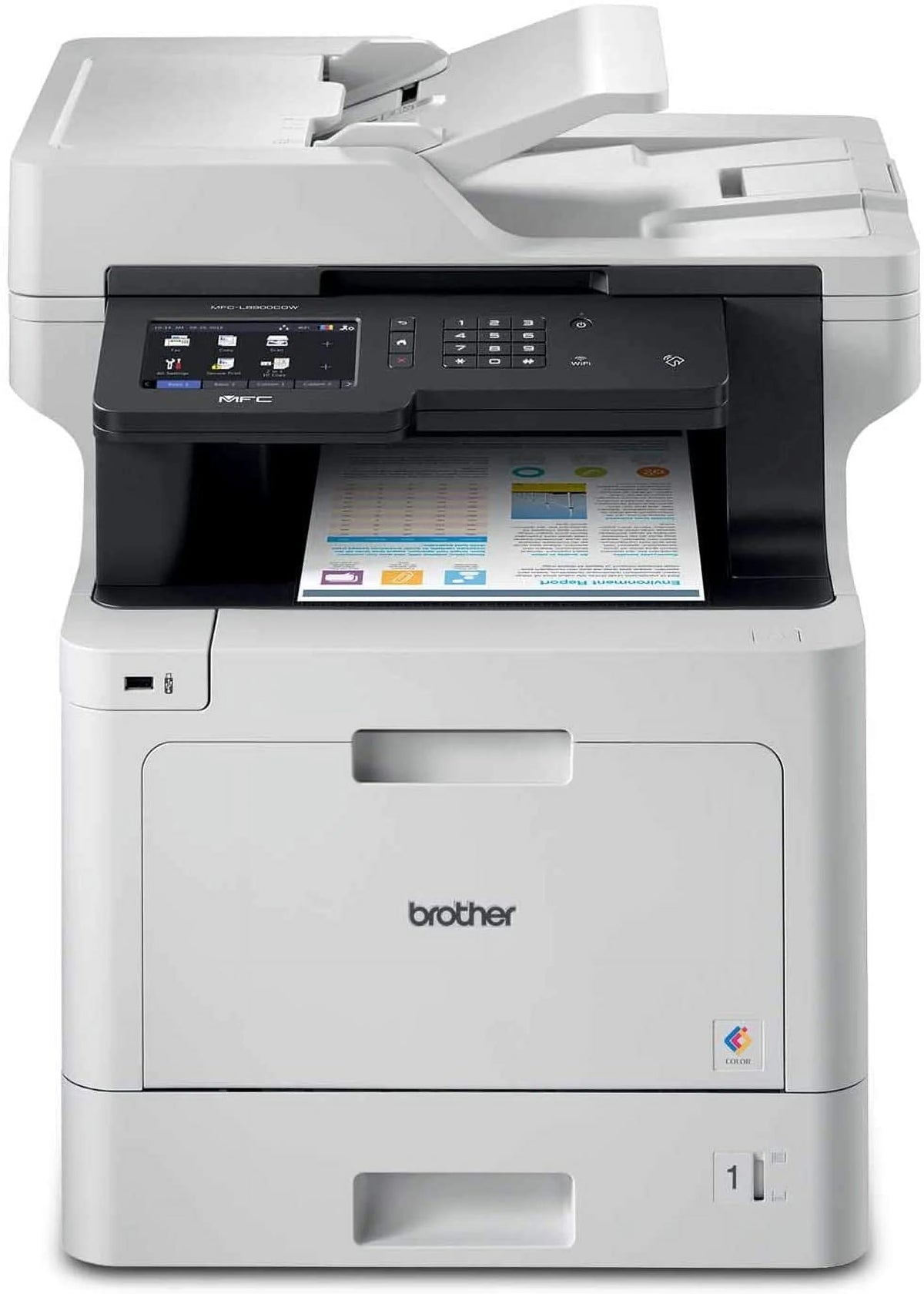 Color Laser All-in-One Printer with Duplex Print Copy Scan and Wireless Networking W284
