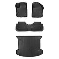 Black 2 Rows Floor Mats and Cargo Liner Set P4395