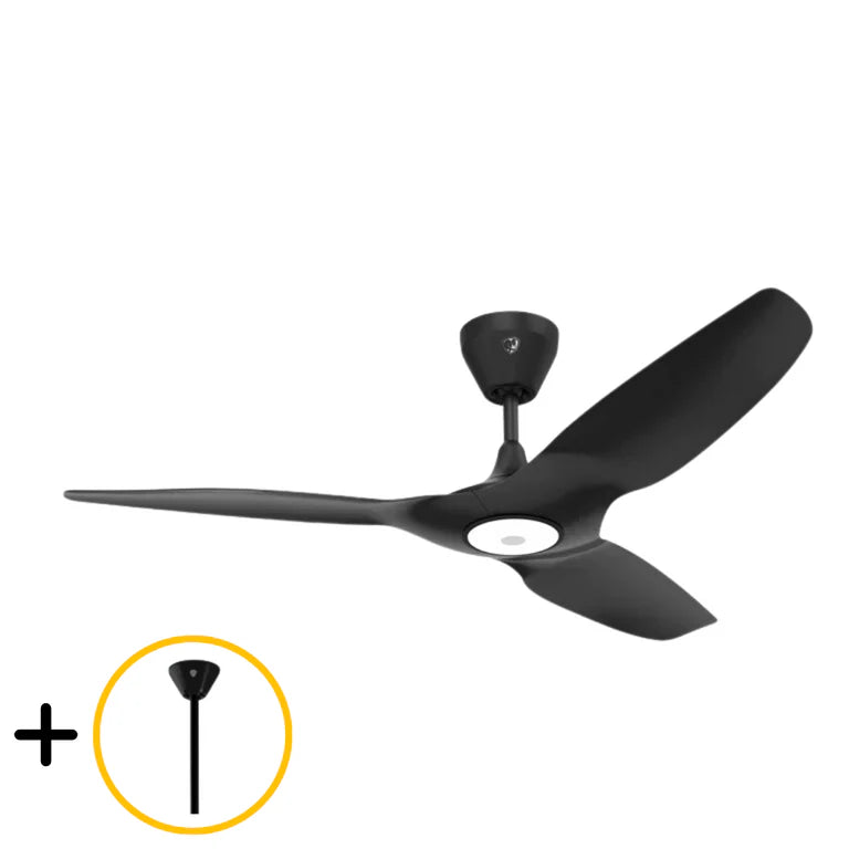 Black 52 Outdoor Ceiling Fan with Downrod D418015
