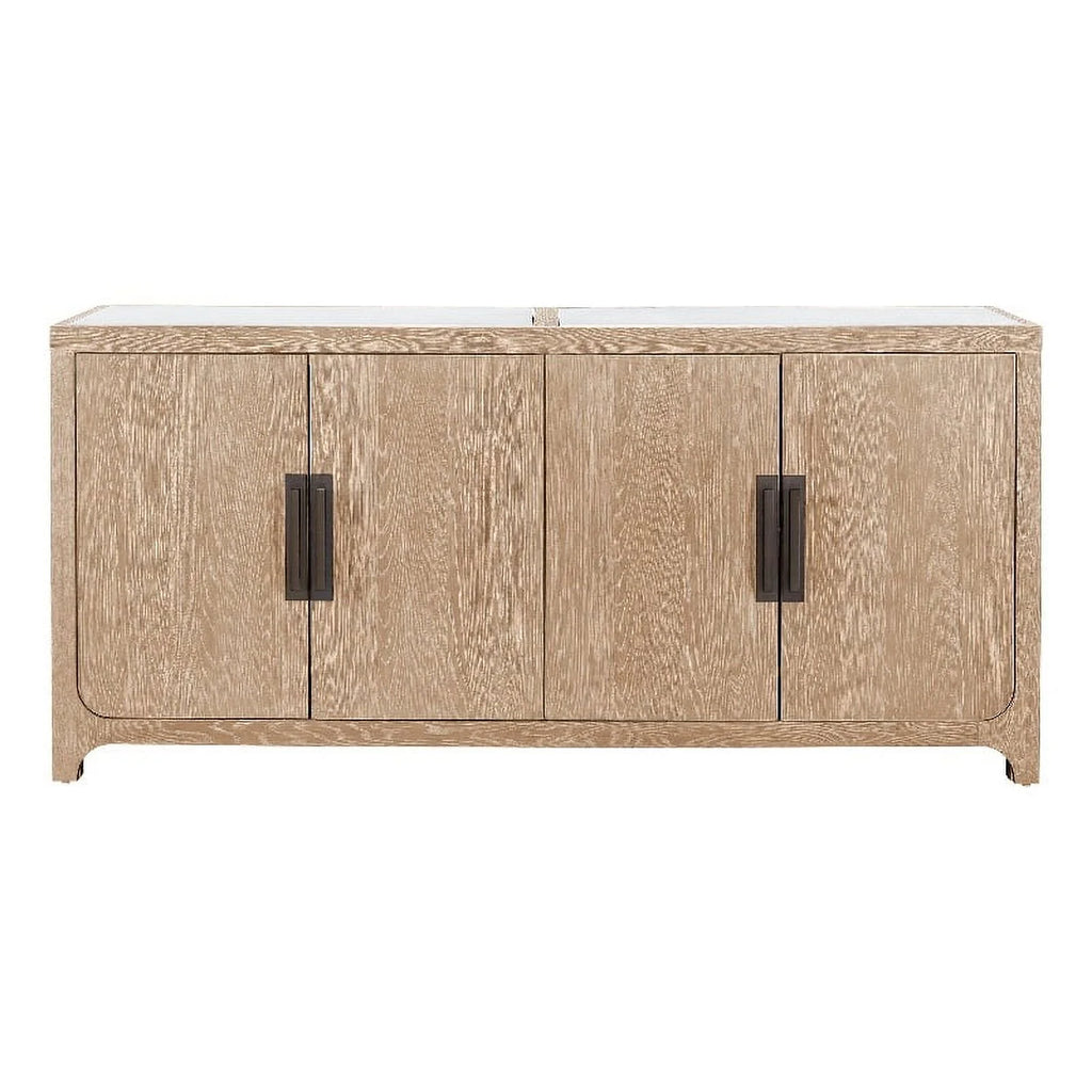 Modern Farmhouse Credenza in Natural Oak Wood Z976