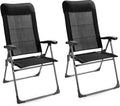 2 Pieces Folding Patio Dining Chairs with Adjustable Backrest P440720