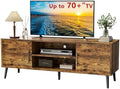 65 inch Wood TV Stand with Sliding Barn Doors U572