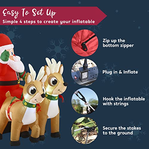 6 FT Inflatable Christmas Yard Decoration with Built-in LED Z893