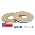 1/2 inch Grade 8 Flat Washer Medium Carbon Steel Yellow Zinc Plated I267657