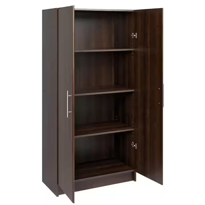 Wood Freestanding Garage Cabinet in Espresso W37779