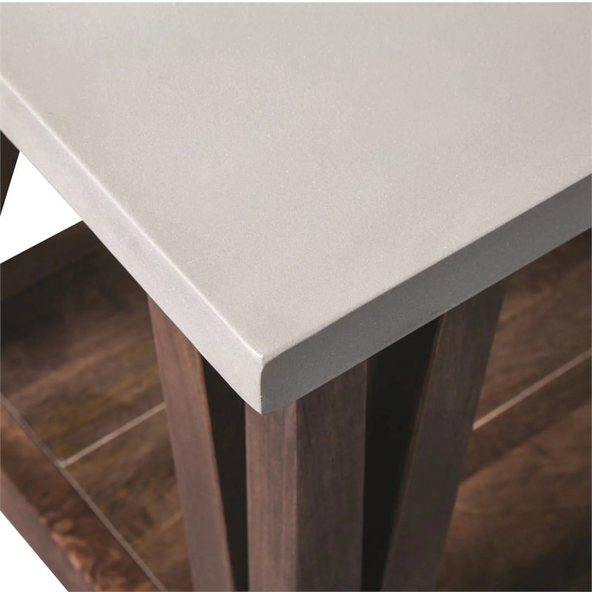 22" Wood Concrete End Table Set of 2 D90160