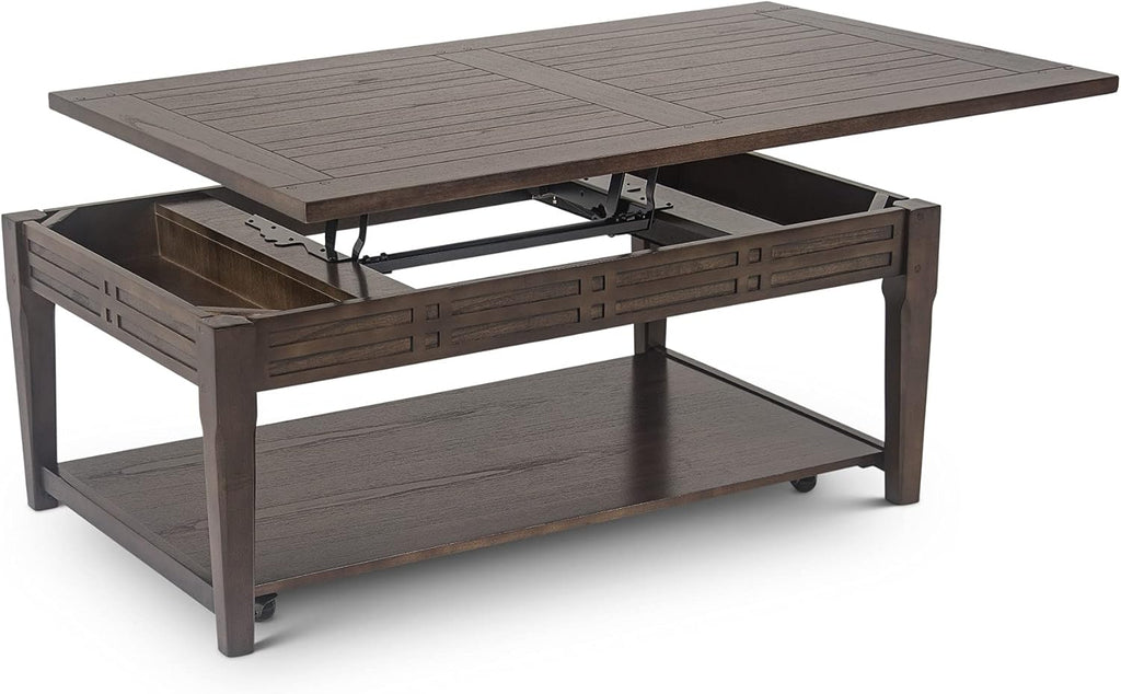 Lift-Top Cocktail Table with Casters D686