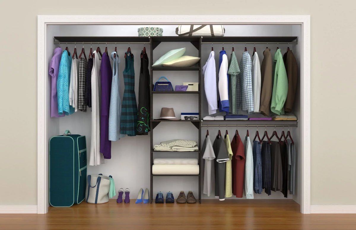 7 To 10 Foot Wide Closet System Kit Grey C630452