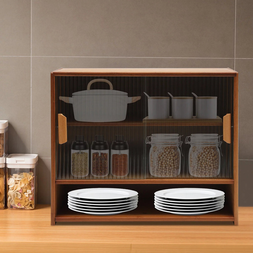 Small Kitchen Cabinet Sideboard with Sliding Door I91191