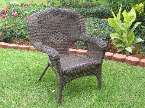 Resin Wicker Patio Chairs Set of 2 Q355275