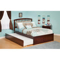 Antique Walnut Twin Size Bed with Trundle Z2501