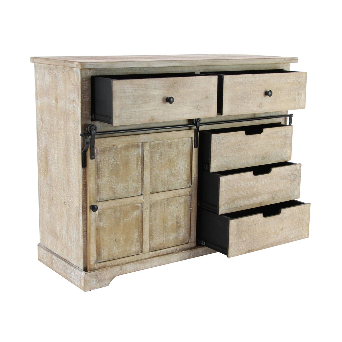 Brown Wood Farmhouse Cabinet W811379