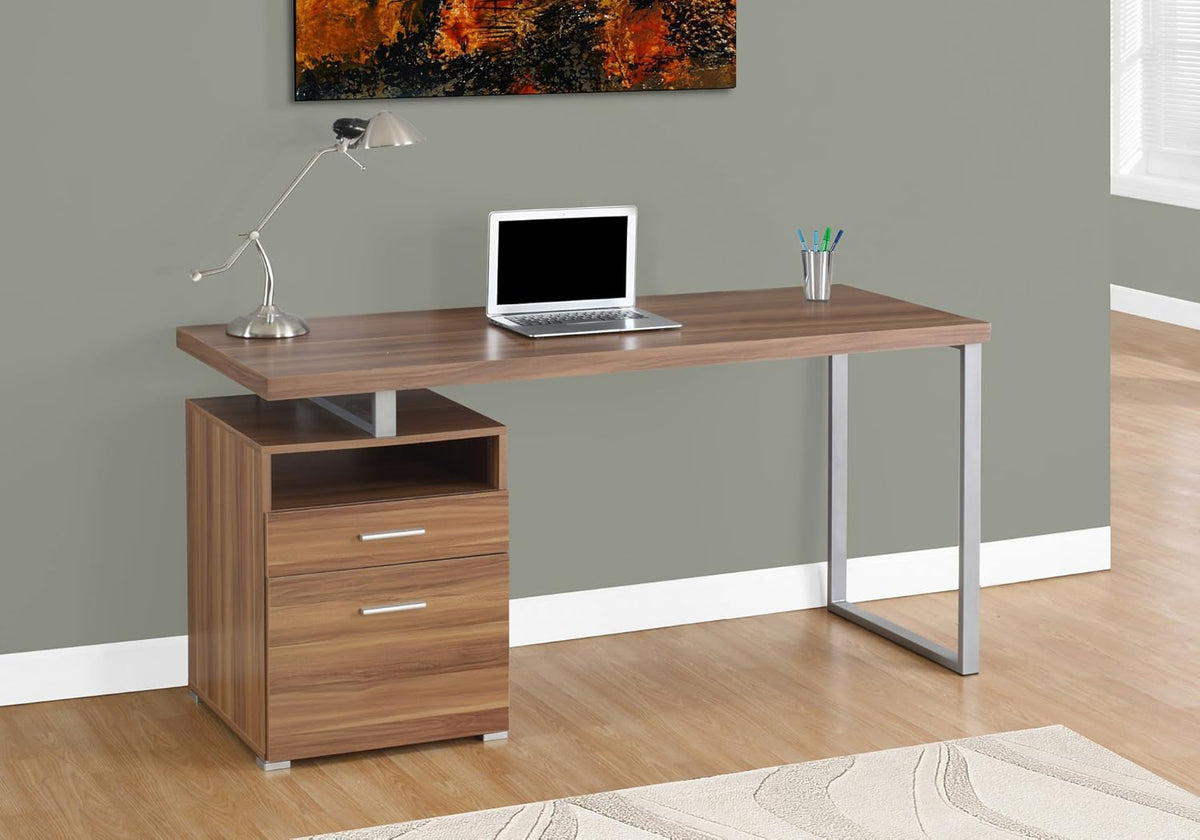 Cappuccino Computer Desk with Drawers and File Cabinet D189346
