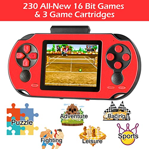 Blue Handheld Game with 230 Preloaded Games A33688