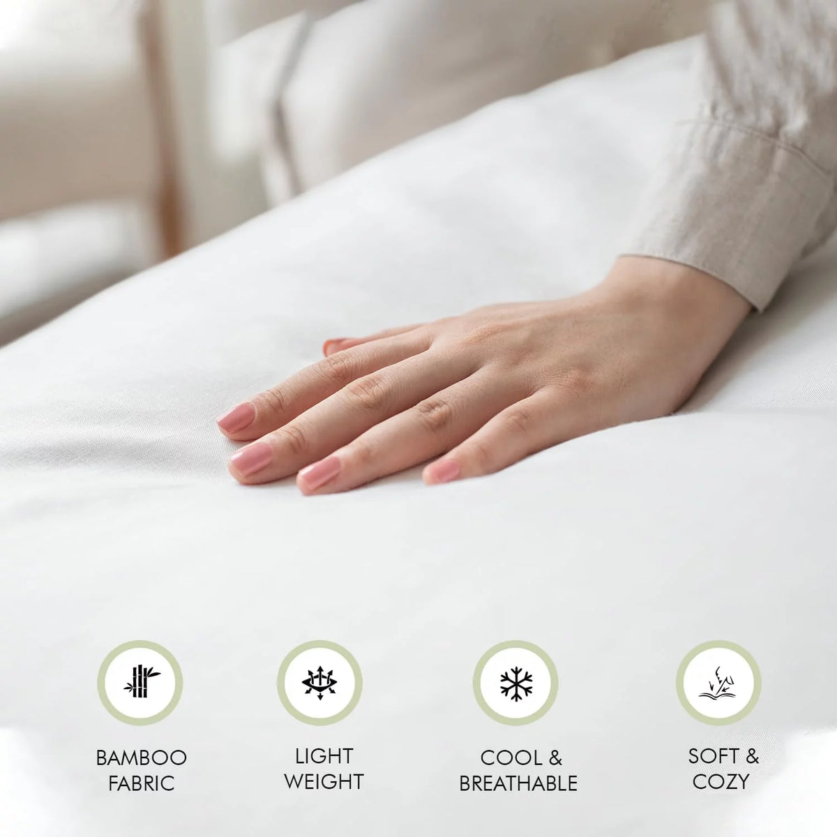 100% Organic Bamboo Silk White King Flat Sheet Pack of 2 R5937